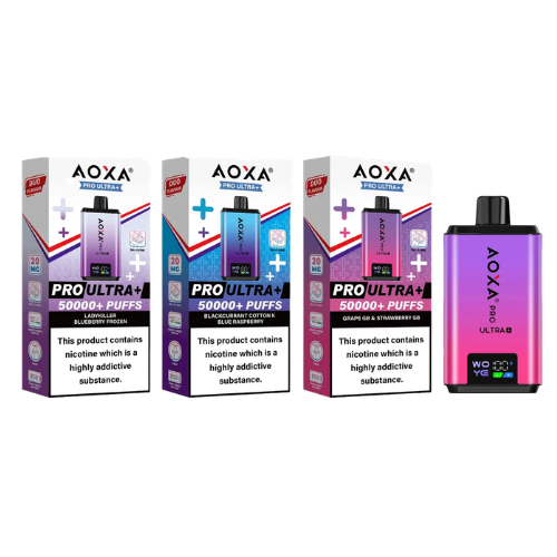 Aoxa Pro Ultra Plus 50k Prefilled Vape Kit - Pack of 5