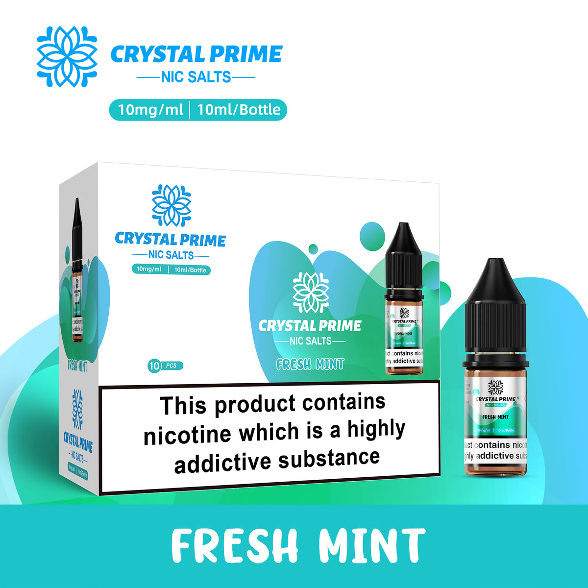 Crystal Prime 7000 Nic Salts 10ml E-liquids (Box of 10)
