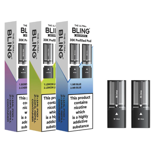The Bling Ultra Plus 30k Replacement Pods Pack of 5