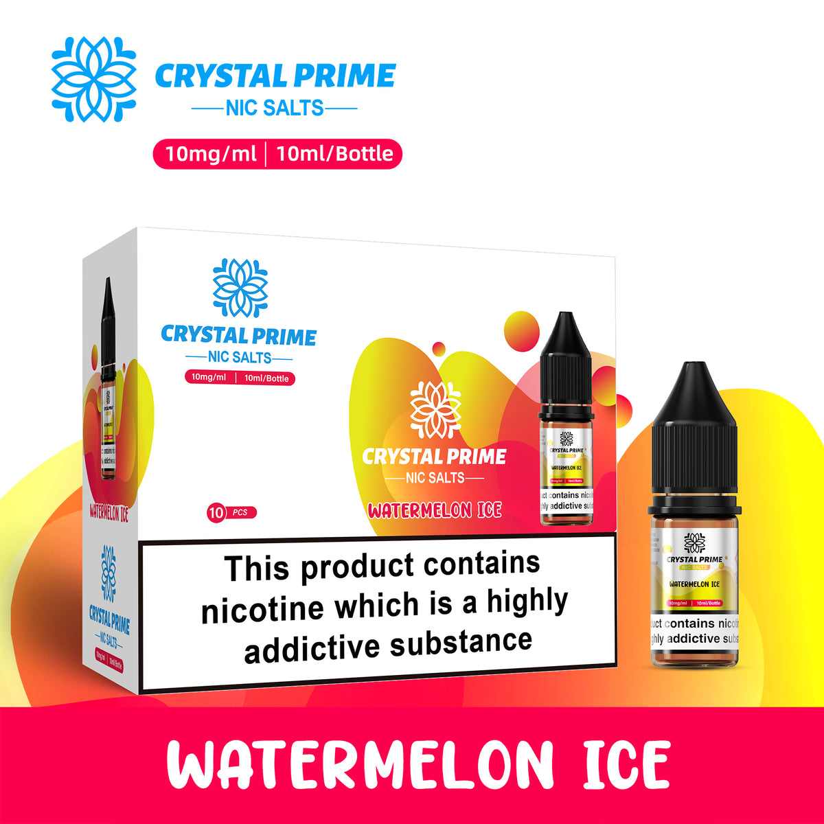 Crystal Prime 7000 Nic Salts 10ml E-liquids (Box of 10)