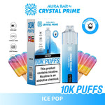 Buy Bulk Aura Bar 10K Disposable Vape By Crystal Prime Pack of 5 - Vape Wholesale Mcr