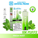 Buy Bulk Aura Bar 10K Disposable Vape By Crystal Prime Pack of 5 - Vape Wholesale Mcr