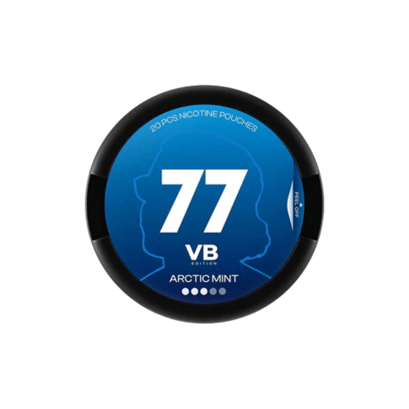 Buy Bulk 77 VB Edition Light Nicotine Pouches Range 5/10/20mg - Pack of 10 - Vape Wholesale Mcr