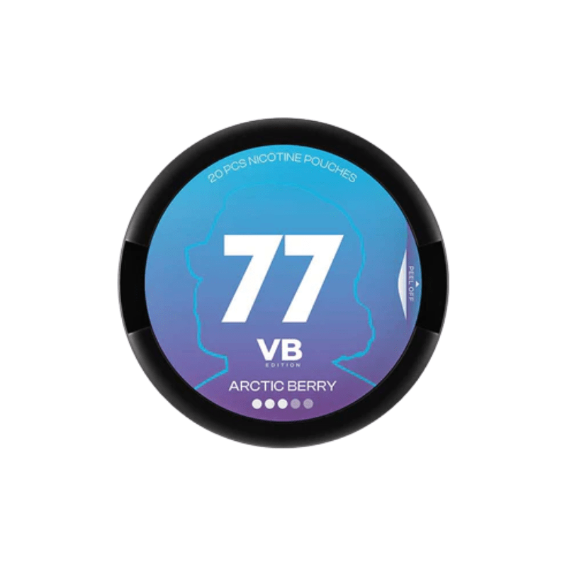 Buy Bulk 77 VB Edition Light Nicotine Pouches Range 5/10/20mg - Pack of 10 - Vape Wholesale Mcr