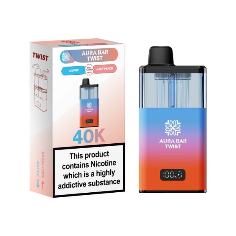 Buy Bulk Aura Bar Twist 40k Prefilled Pod Vape Kit - Pack of 5 (Ban Proof) - Vape Wholesale Mcr