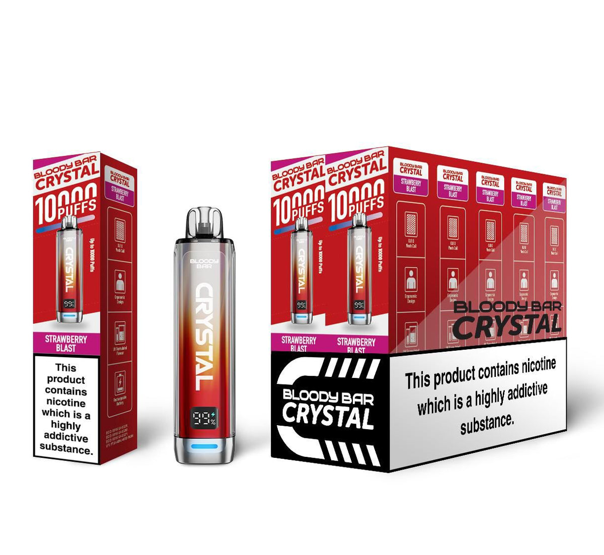 Buy Bulk Bloody Bar Crystal 10k Disposable Vape Pack of 10 - Vape Wholesale Mcr
