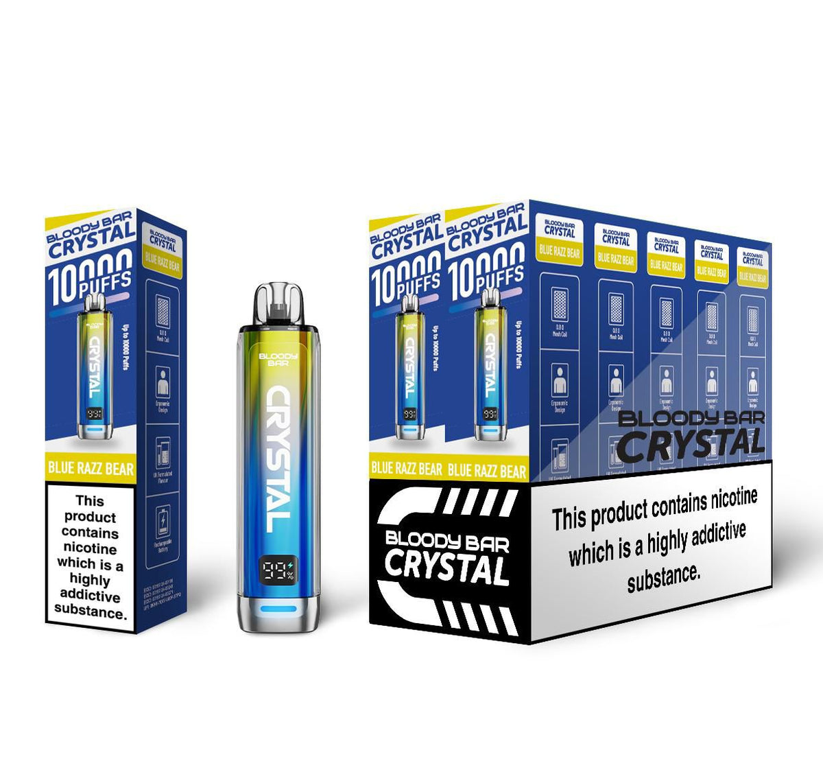 Buy Bulk Bloody Bar Crystal 10k Disposable Vape Pack of 10 - Vape Wholesale Mcr