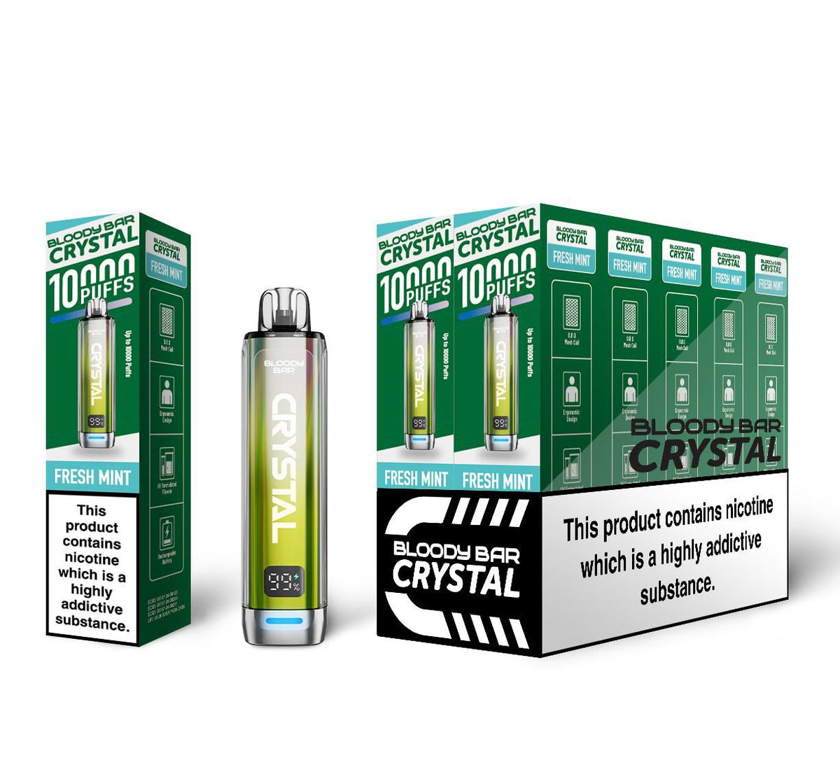 Buy Bulk Bloody Bar Crystal 10k Disposable Vape Pack of 10 - Vape Wholesale Mcr