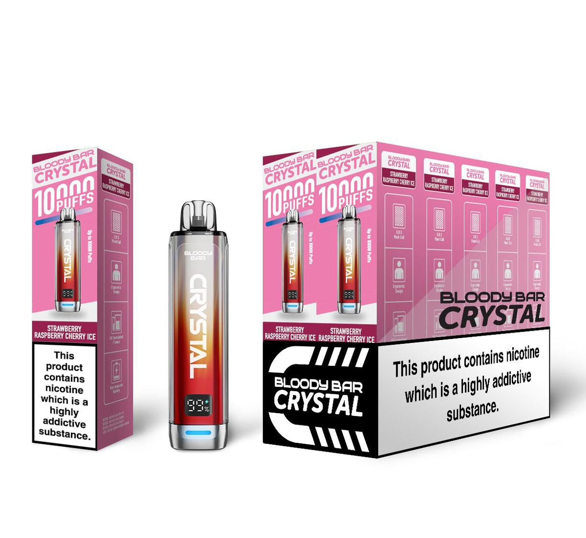 Buy Bulk Bloody Bar Crystal 10k Disposable Vape Pack of 10 - Vape Wholesale Mcr