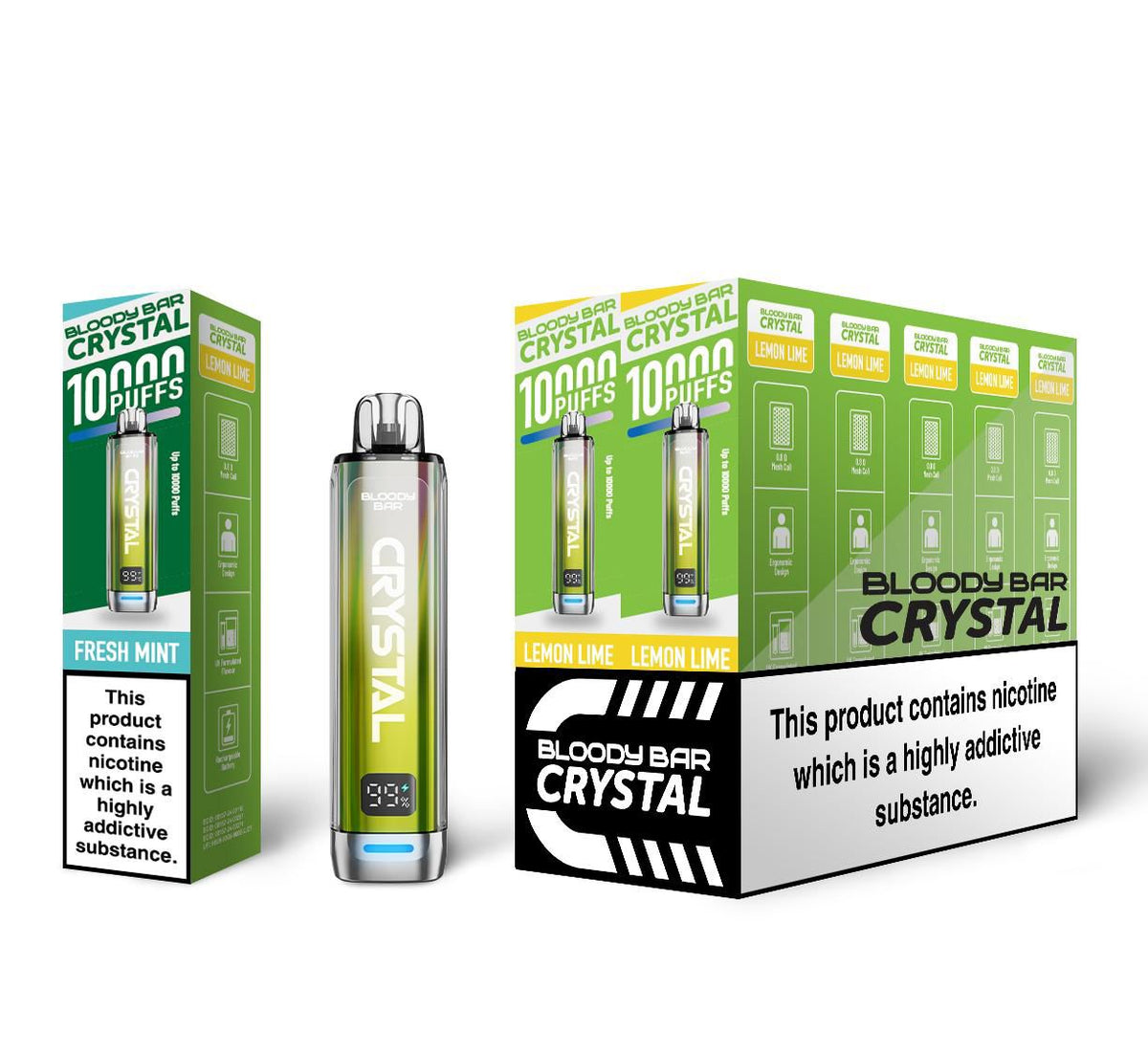 Buy Bulk Bloody Bar Crystal 10k Disposable Vape Pack of 10 - Vape Wholesale Mcr