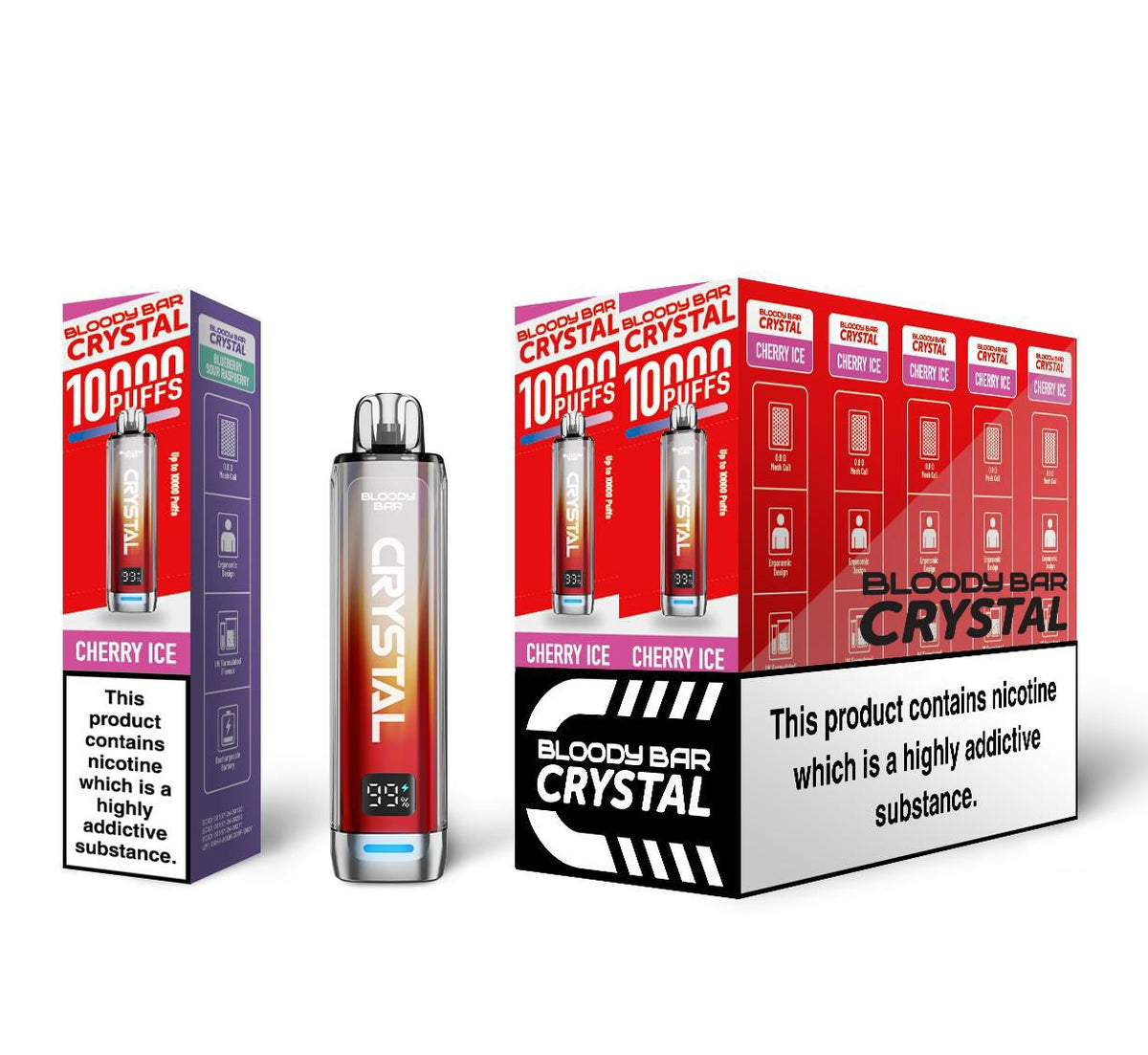 Buy Bulk Bloody Bar Crystal 10k Disposable Vape Pack of 10 - Vape Wholesale Mcr
