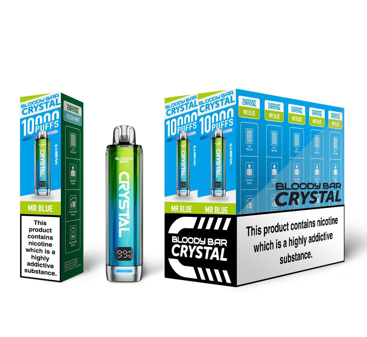 Buy Bulk Bloody Bar Crystal 10k Disposable Vape Pack of 10 - Vape Wholesale Mcr