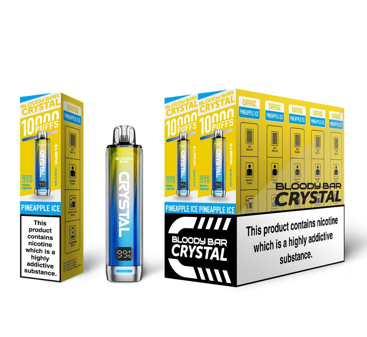 Buy Bulk Bloody Bar Crystal 10k Disposable Vape Pack of 10 - Vape Wholesale Mcr