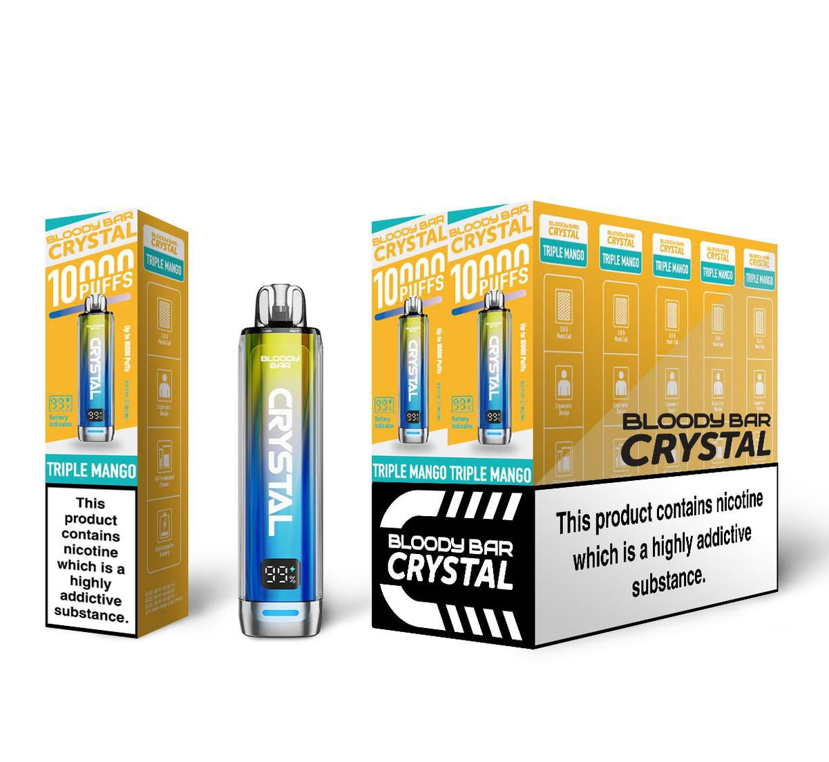 Buy Bulk Bloody Bar Crystal 10k Disposable Vape Pack of 10 - Vape Wholesale Mcr