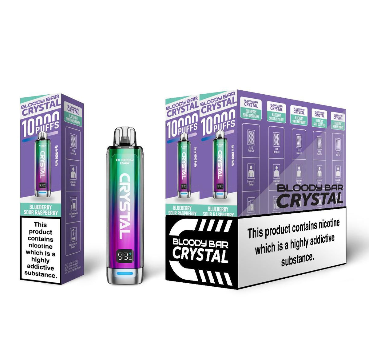 Buy Bulk Bloody Bar Crystal 10k Disposable Vape Pack of 10 - Vape Wholesale Mcr