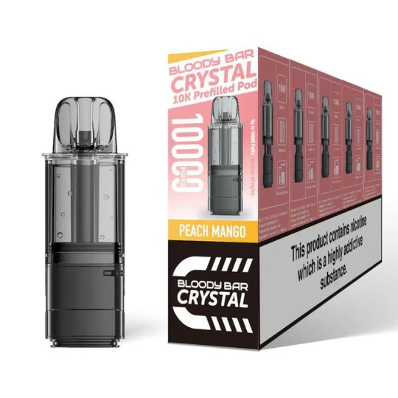 Buy Bulk Bloody Bar Crystal 10k Replacement Pods - Pack of 5 (Ban Proof) - Vape Wholesale Mcr
