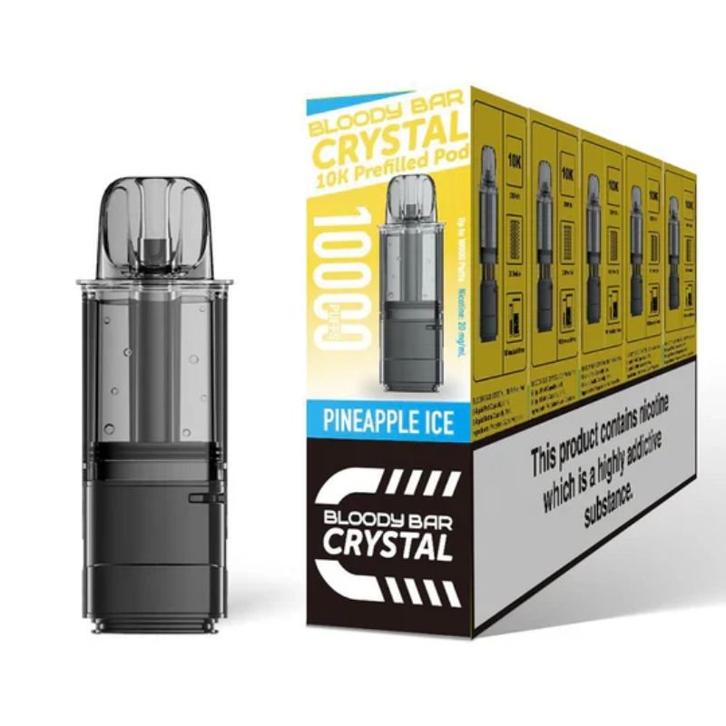 Buy Bulk Bloody Bar Crystal 10k Replacement Pods - Pack of 5- Vape Wholesale Mcr