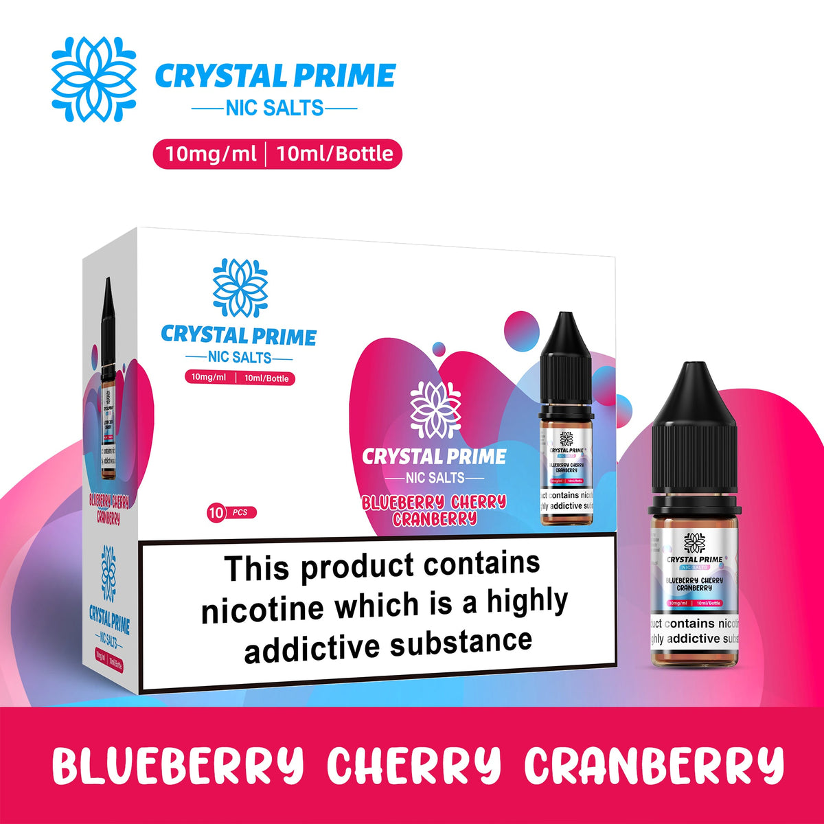 Buy Bulk Crystal Prime 7000 Nic Salts 10ml E - liquids (Box of 10) - Vape Wholesale Mcr