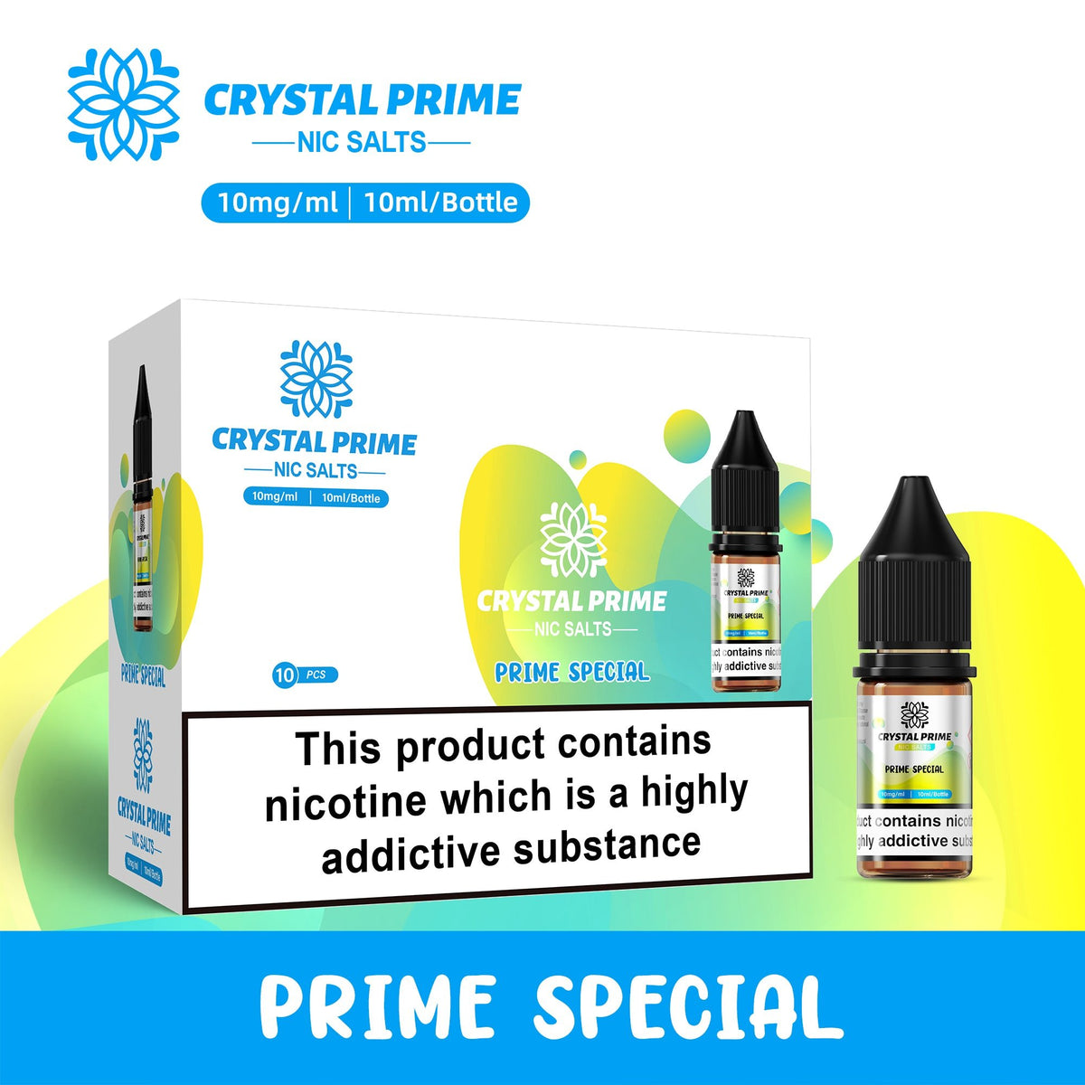 Buy Bulk Crystal Prime 7000 Nic Salts 10ml E - liquids (Box of 10) - Vape Wholesale Mcr