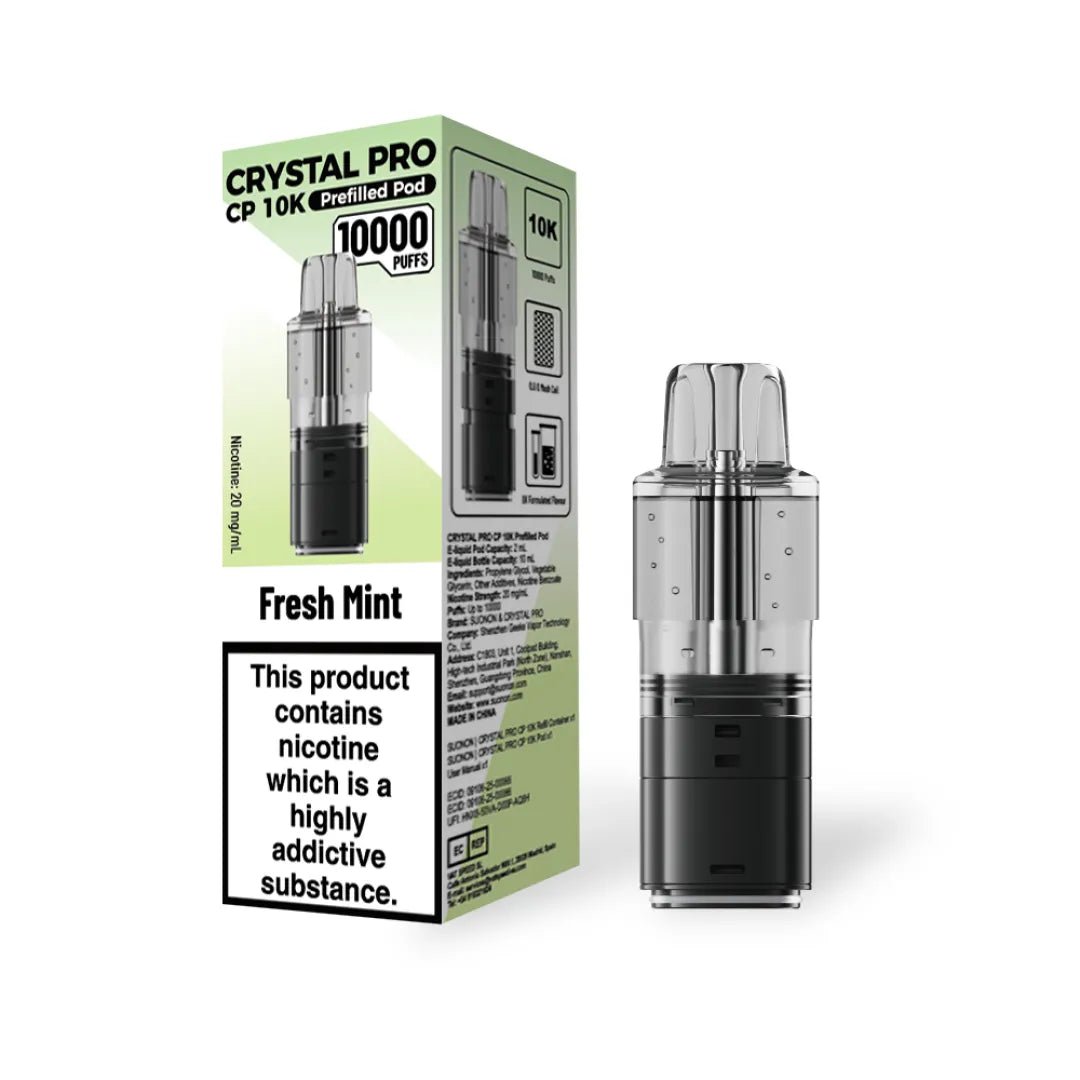 Buy Bulk Crystal Pro CP 10000 Puffs Prefilled Pods Pack of 5 - Vape Wholesale Mcr