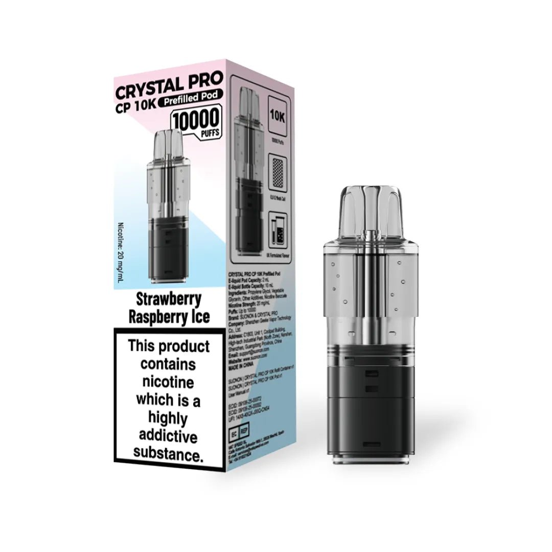 Buy Bulk Crystal Pro CP 10000 Puffs Prefilled Pods Pack of 5 - Vape Wholesale Mcr