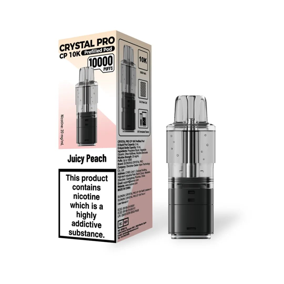 Buy Bulk Crystal Pro CP 10000 Puffs Prefilled Pods Pack of 5 - Vape Wholesale Mcr