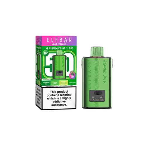 Buy Bulk Elf Bar 4 in 1 Ultra 50 Prefilled Pod Kit - Pack of 5 - Vape Wholesale Mcr