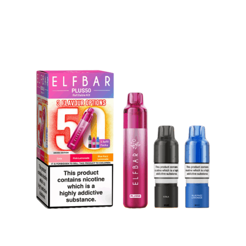 Buy Bulk Elfbar Plus50 Prefilled Vape Kit - Box of 5 - Vape Wholesale Mcr