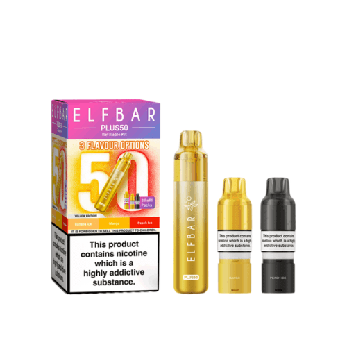Buy Bulk Elfbar Plus50 Prefilled Vape Kit - Box of 5 - Vape Wholesale Mcr