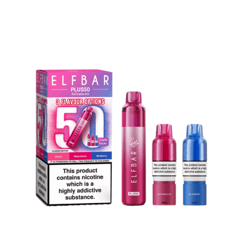 Buy Bulk Elfbar Plus50 Prefilled Vape Kit - Box of 5 - Vape Wholesale Mcr
