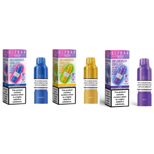 Buy Bulk Elfbar Plus50 Refill Pack 1PC - Box of 5 - Vape Wholesale Mcr