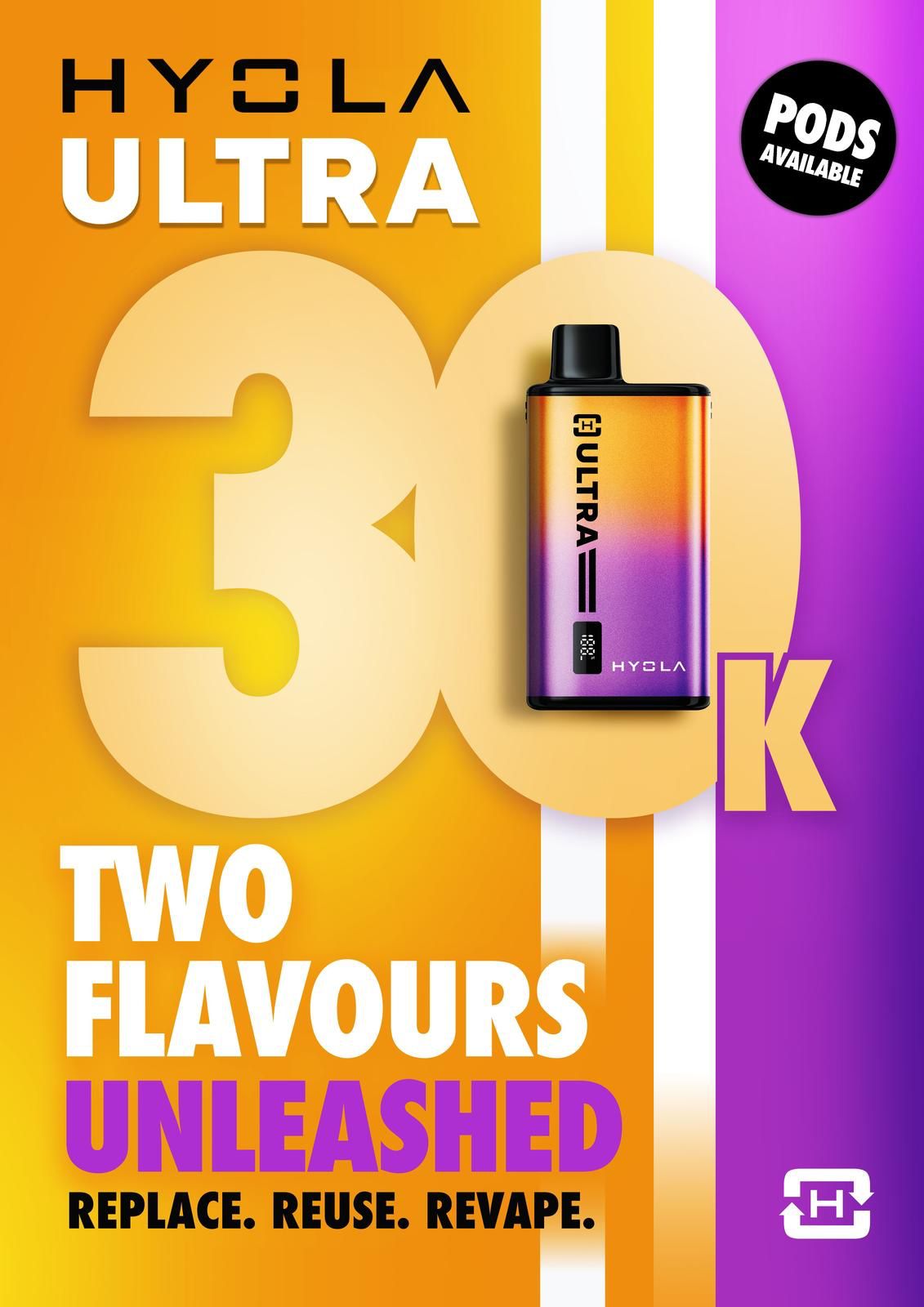 Buy Bulk Hyola Ultra 30k Prefilled Pod Vape Kit Box of 5 - Vape Wholesale Mcr