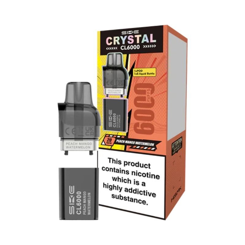 Buy Bulk SKE Crystal CL6000 Puffs Pods - Box of 5 - Vape Wholesale Mcr