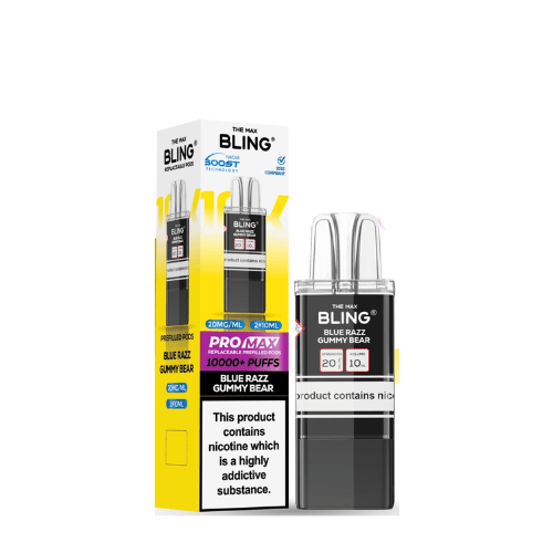 Buy Bulk The Bling 8000/10000 Pro Max Replacement Pods (Pack of 5) - Vape Wholesale Mcr