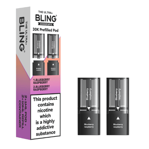 Buy Bulk The Bling Ultra Plus 30k Replacement Pods Pack of 5 - Vape Wholesale Mcr