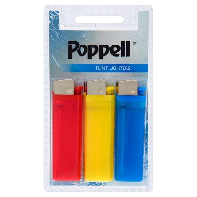 Buy Bulk Poppell Electronic Lighters 3 Pack - Vape Wholesale Mcr