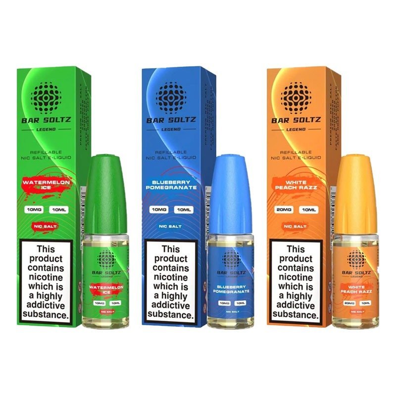 Buy Bulk Bar Soltz Legend Nic Salts 10ml E - liquids - Box of 10 - Vape Wholesale Mcr