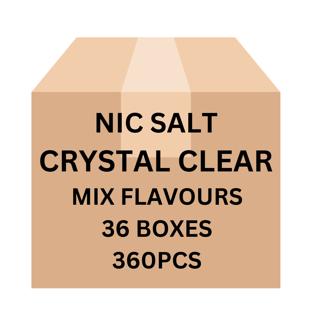 Buy Bulk Crystal Clear Salt Mix Flavours Carton (36 Boxes ) 360pcs - Vape Wholesale Mcr