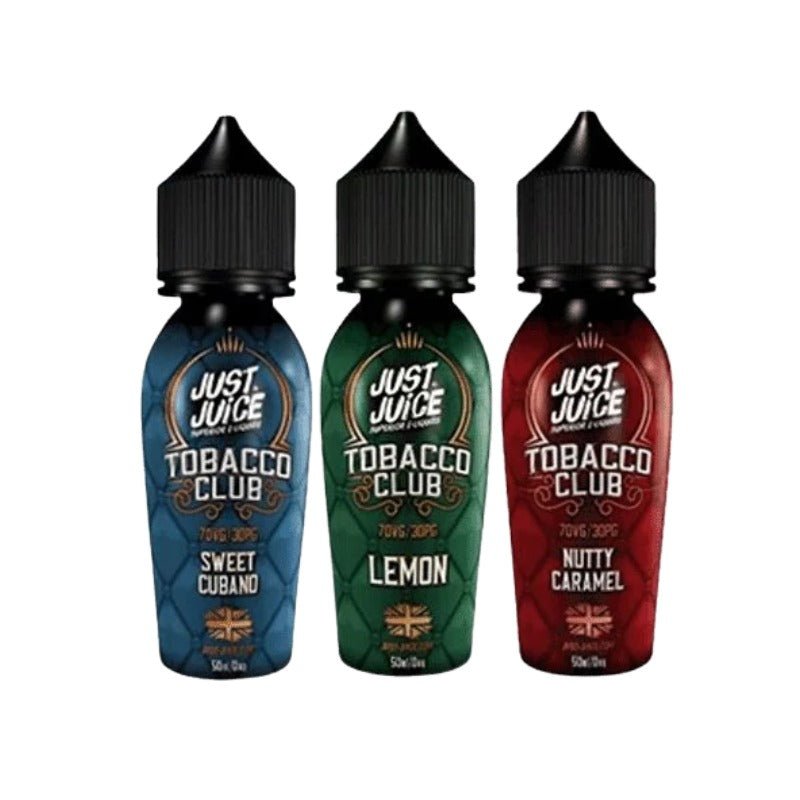 Buy Bulk Just Juice Tobacco Club 50ml Shortfill - Vape Wholesale Mcr