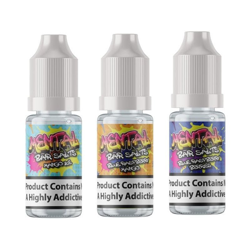 Buy Bulk Mental Bar Salts 10ml E - liquids - Pack of 12 - Vape Wholesale Mcr
