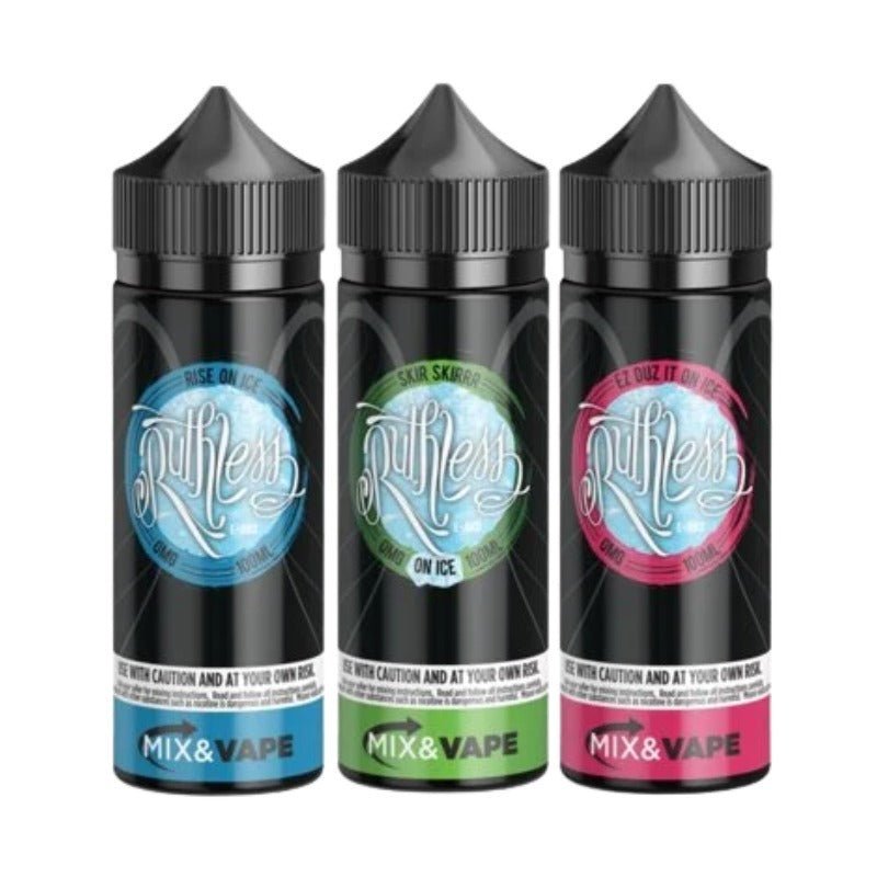 Buy Bulk Ruthless Ice 100ML Shortfill - Vape Wholesale Mcr