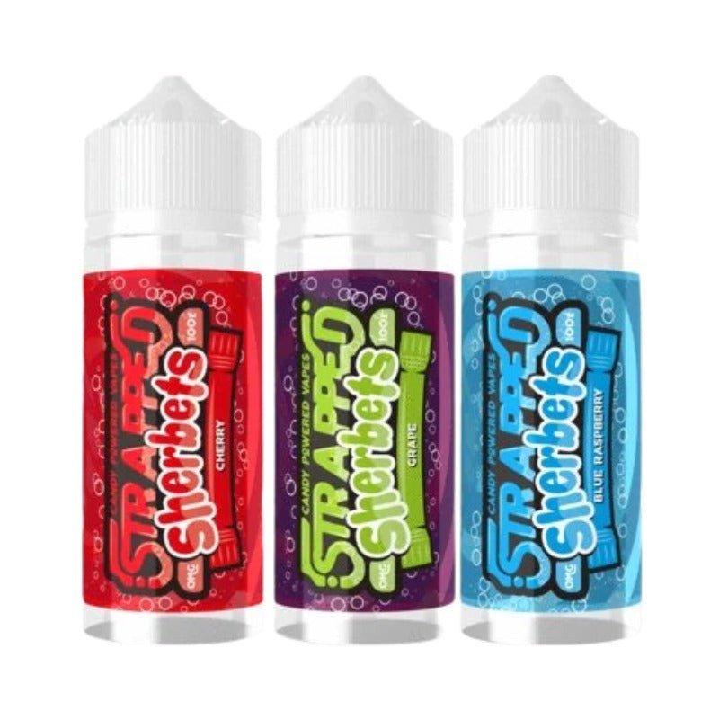 Buy Bulk Strapped Sherbets 100ML Shortfill - Vape Wholesale Mcr