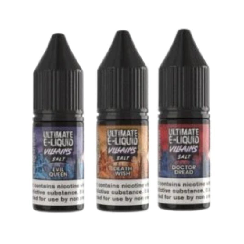 Buy Bulk Ultimate E - Liquid Villains 10ML Nic Salt (Pack of 10) - Vape Wholesale Mcr