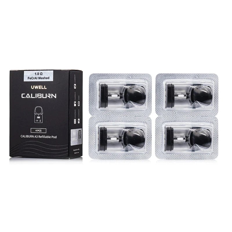 Buy Bulk Uwell Caliburn A3 Pods - Pack of 4 - Vape Wholesale Mcr