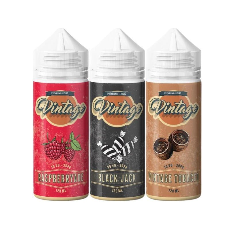 Buy Bulk Vintage Juice 100ML Shortfill - Vape Wholesale Mcr