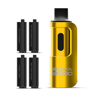 Buy Bulk 4 in 1 Revol 2600 Puffs Disposable Vape Pod Kit Box of 5 - Vape Wholesale Mcr