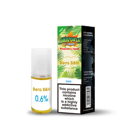 AMAZONIA VAPE JUICE 10ML E LIQUID 50/50 TPD E CIG REFILL - Pack of 20