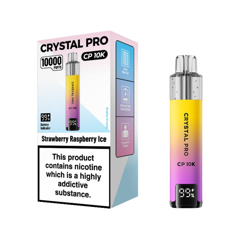 Crystal Pro CP 10000 Puffs Prefilled Pod Kit - Box of 5 (Ban Proof)