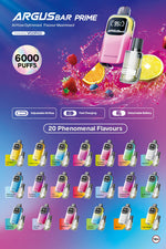 Buy Bulk ARGUS Bar Prime 6000 Disposable Vape Box of 5 - Vape Wholesale Mcr