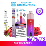 Buy Bulk Aura Bar 10K Disposable Vape By Crystal Prime Pack of 5 - Vape Wholesale Mcr